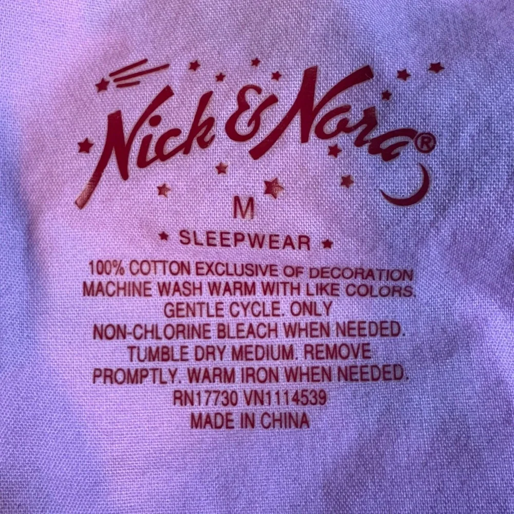 Nick & Nora Pajama Top Womens Medium Pink‎ Fruit Crate Stand Print Cotton